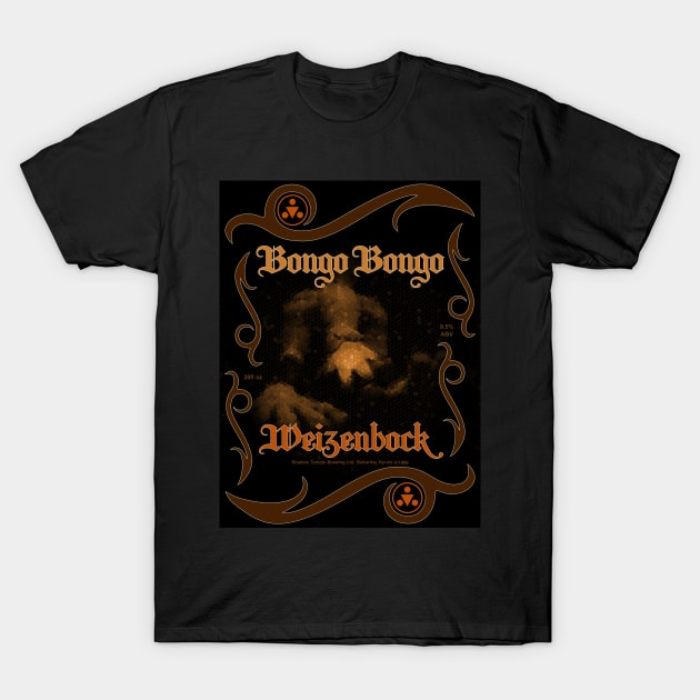 Bongo Bongo Weizenbock (Sepia) T-Shirt by Mashups You Never Asked For